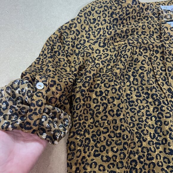 NWT DR2 Plus size 1X Long Sleeves Blouse animal print Hi Low New - Picture 8 of 12